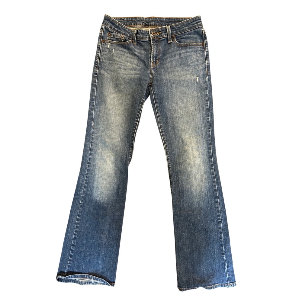 Levis Low Rise Bootcut Jeans Medium Wash Flap Pocket Denim Womens Size 6M